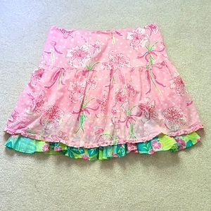 Lilly Pulitzer Skirt White Label Vintage Size 8